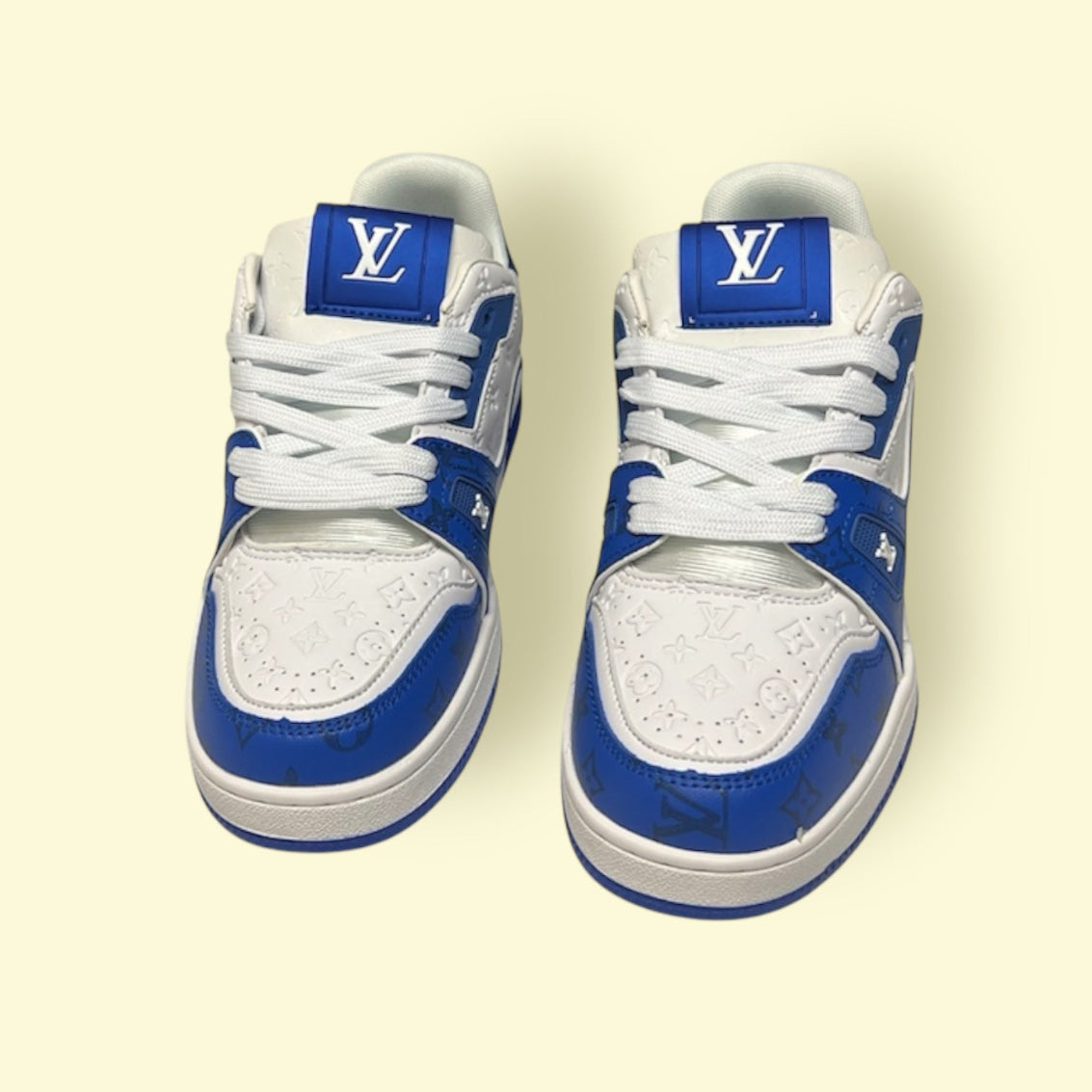 LV Trainer Sneaker Blue and white