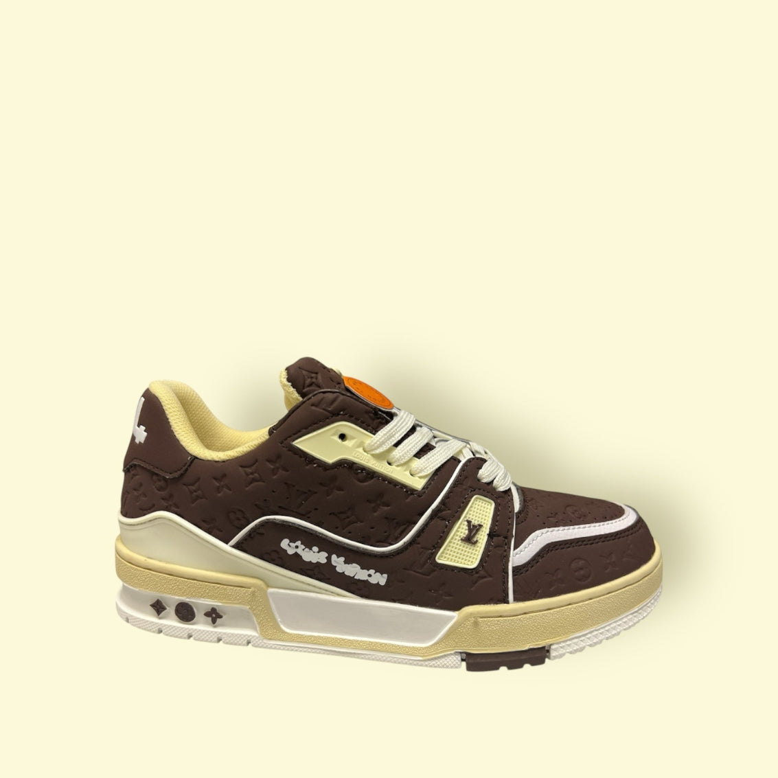LV Trainer Sneaker brown and green luxury stylish durable sneaker