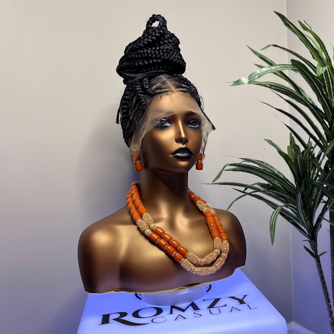 Ready to Ship next day(FREE SHIPPING)! Braided wig, Perruque, Full Lace braided wig for black women