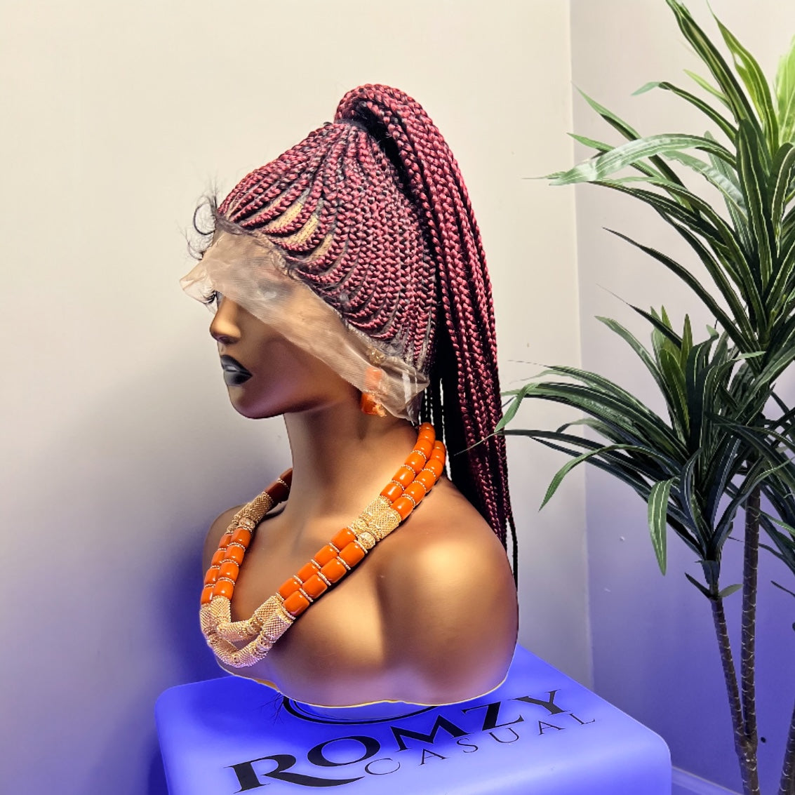 Ready to ship next day(FREE SHIPPING)! Braided wig, Perruque, Full Lace braided wig for black women