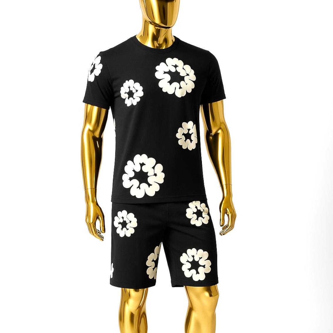 Denim tears T-Short and short set black