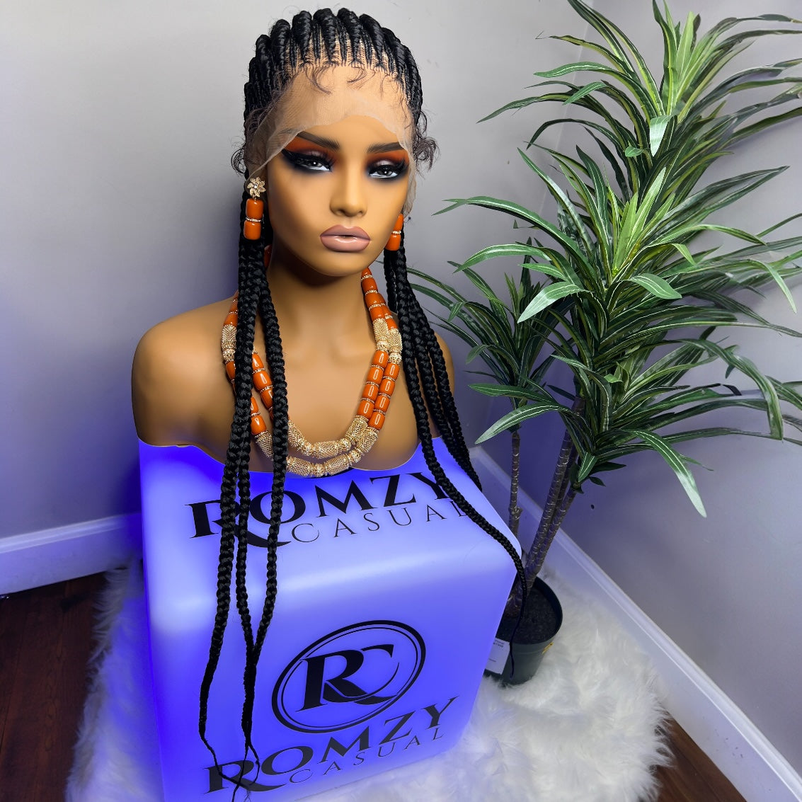 Ready to ship next day(FREE SHIPPING)! Braided wig, Perruque, Full Lace braided wig for black women
