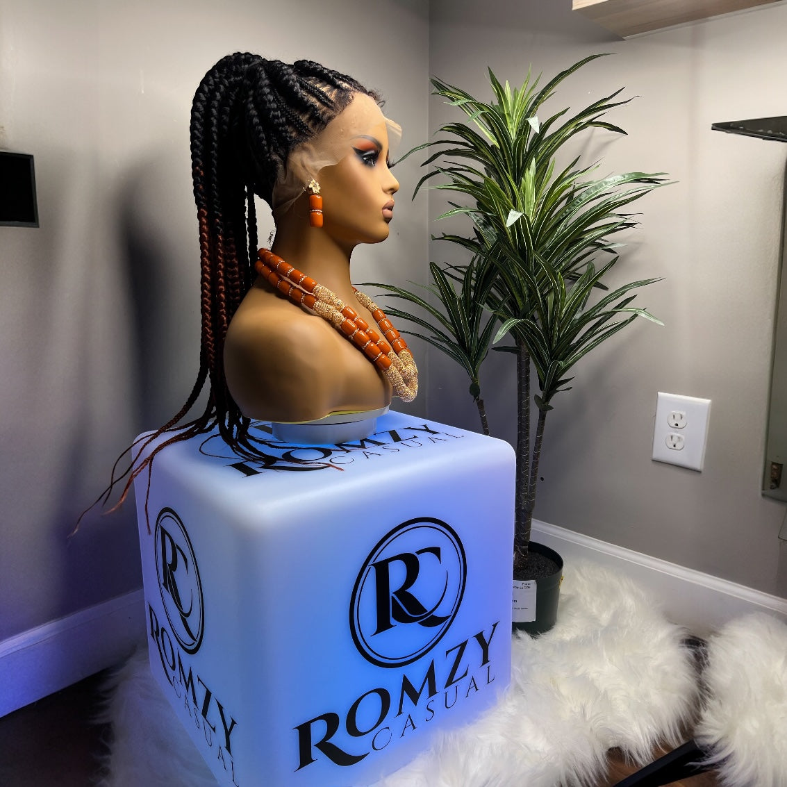 Ready to ship next day(FREE SHIPPING)! Braided wig, Perruque, Full Lace braided wig for black women