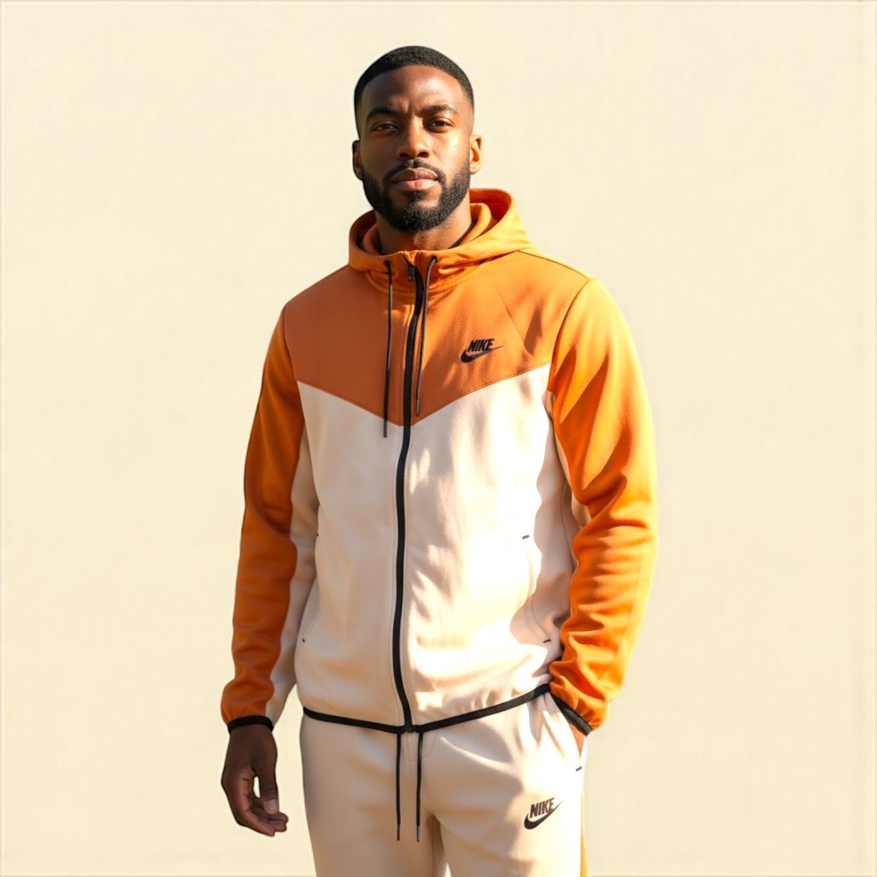 Nike Tracksuit white & Orange Unisex