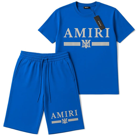 AMIRI T-shirt and Short set blue