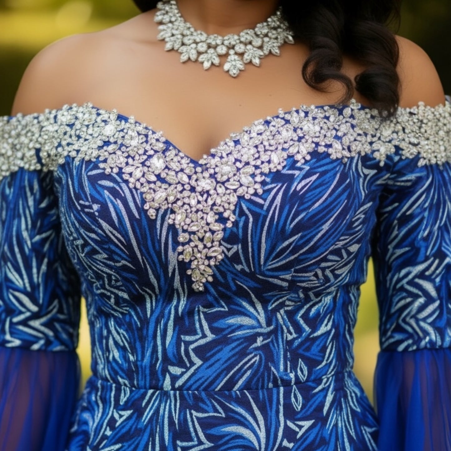 Royal Indigo Couple Set made-to-Order Luxury African Attire