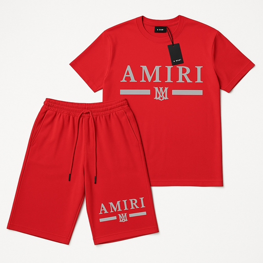 AMIRI T-Shirt and Short set men red